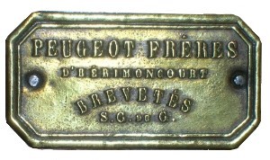 plaque peugeot